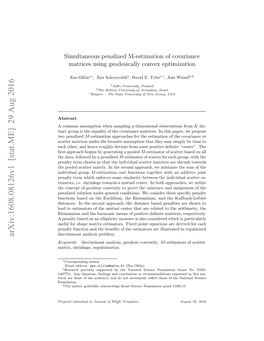 Simultaneous Penalized M-Estimation of Covariance Matrices Using