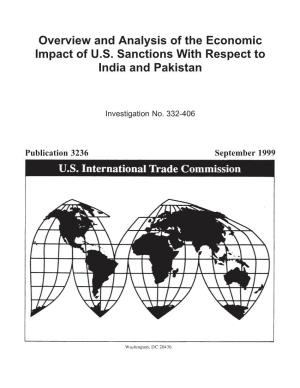 Overview and Analysis of the Economic Impact of U.S. Sanctions with Respect to India and Pakistan