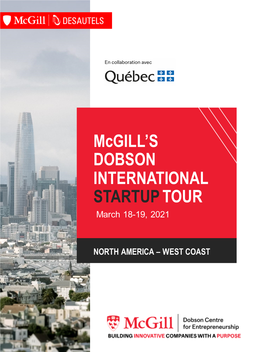 Mcgill's Dobson International Startup Tour