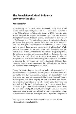 The French Revolution's Influence on Women's Rights