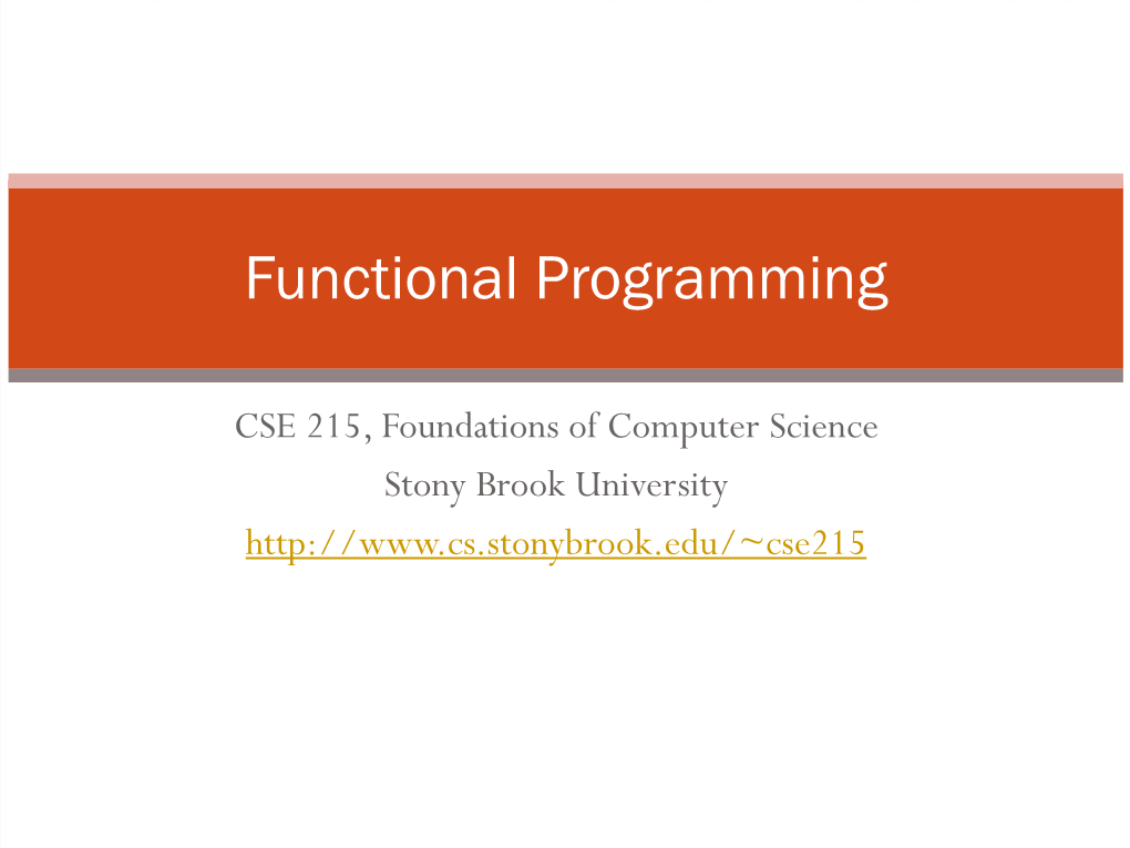 Functional Programming (ML)