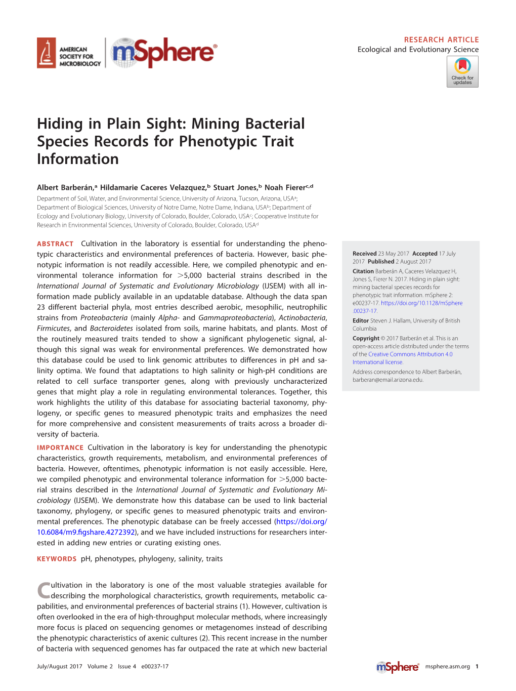 Mining Bacterial Species Records for Phenotypic Trait Information