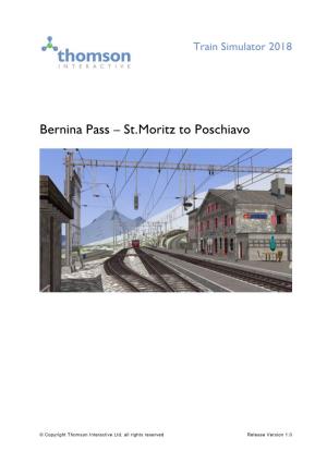 Bernina Pass – St.Moritz to Poschiavo