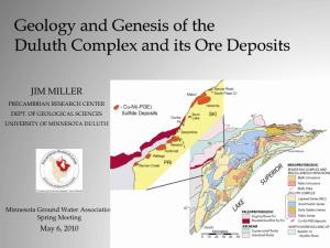 Geology and Genesis of the Duluth Complex and Its Ore Deposits