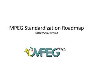 MPEG Standardization Roadmap October 2017 Version Why a Standardisation Roadmap?