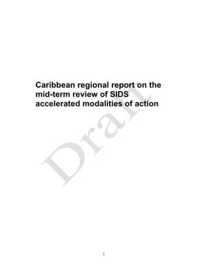 Caribbean Regional Report on the Mid-Term Review of SIDS Accelerated Modalities of Action