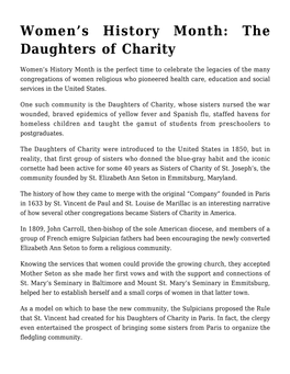 The Daughters of Charity