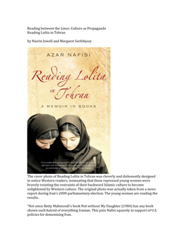 Reading Between the Lines: Culture As Propaganda Reading Lolita in Tehran by Nasrin Jewell and Margaret Sarfehjooy