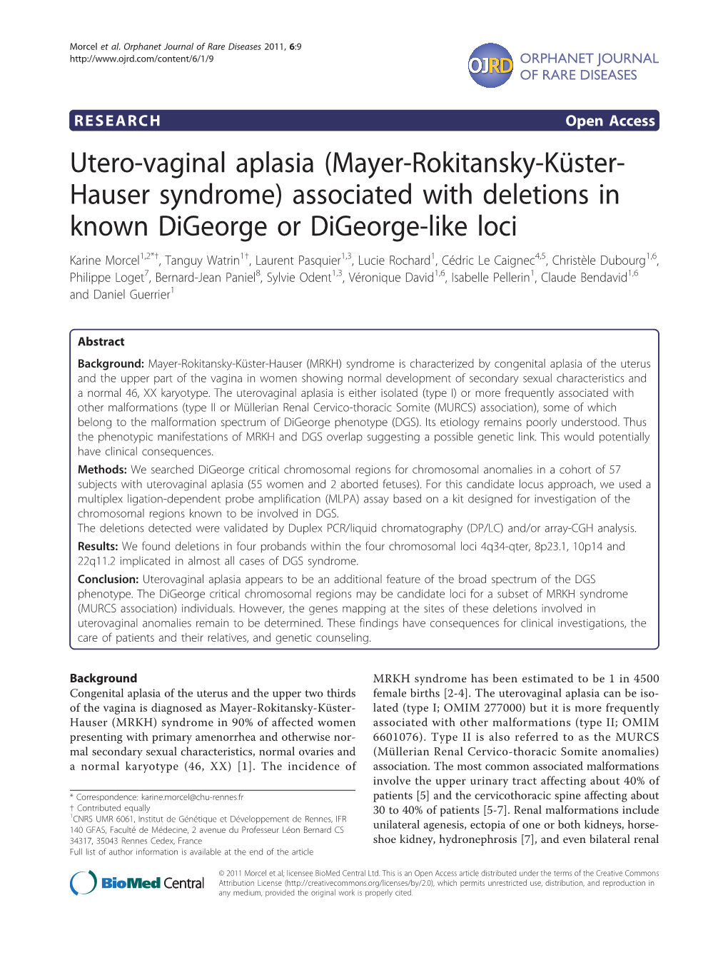 Mayer-Rokitansky-Küster- Hauser Syndrome