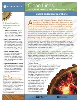 Metal Fabrication Operations