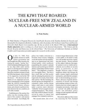 The Kiwi That Roared: Nuclear-Free New Zealand in a Nuclear-Armed World