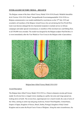 Inter-Allied Victory Medal 1914-1918