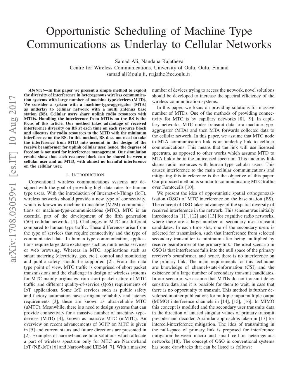 Opportunistic Scheduling of Machine Type Communications As Underlay