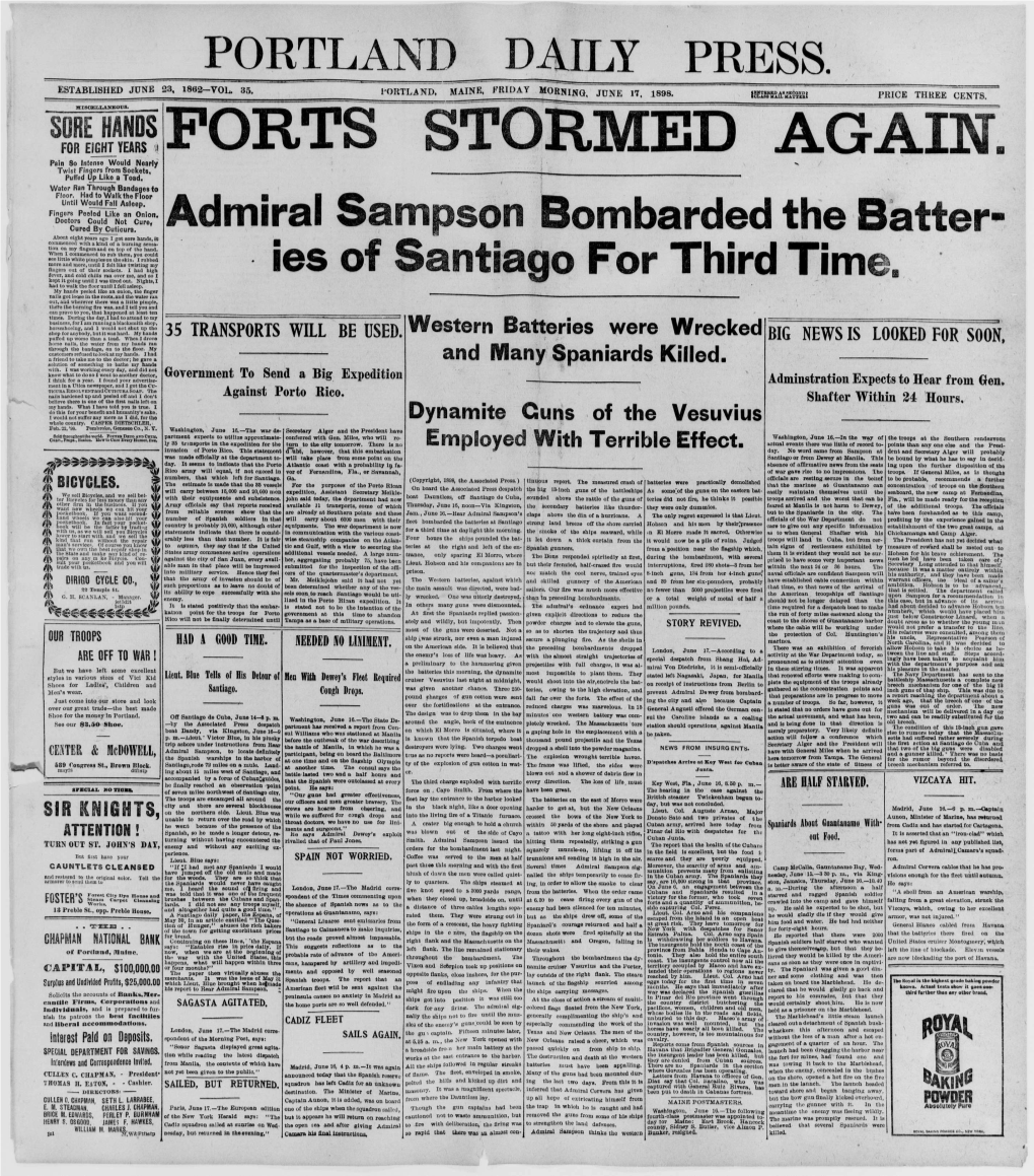 Portland Daily Press: June 17, 1898