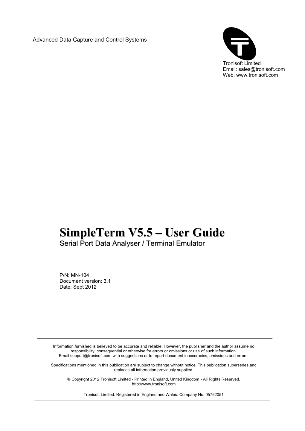 Simpleterm V5.5 – User Guide