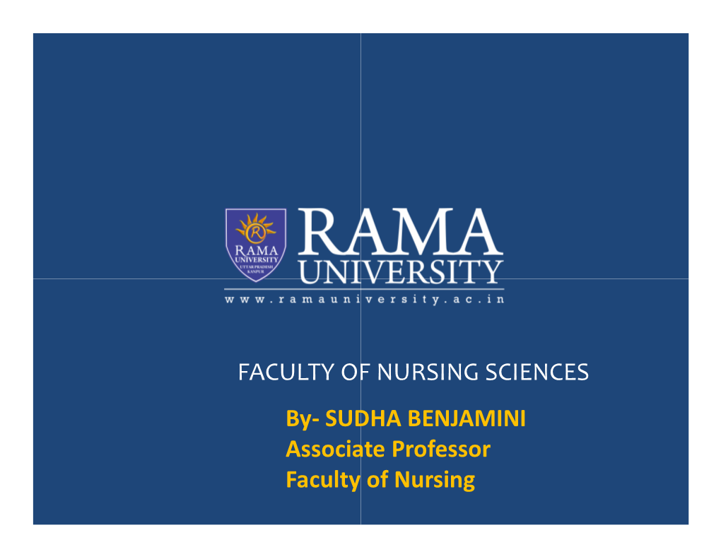 FACULTY of NURSING S By