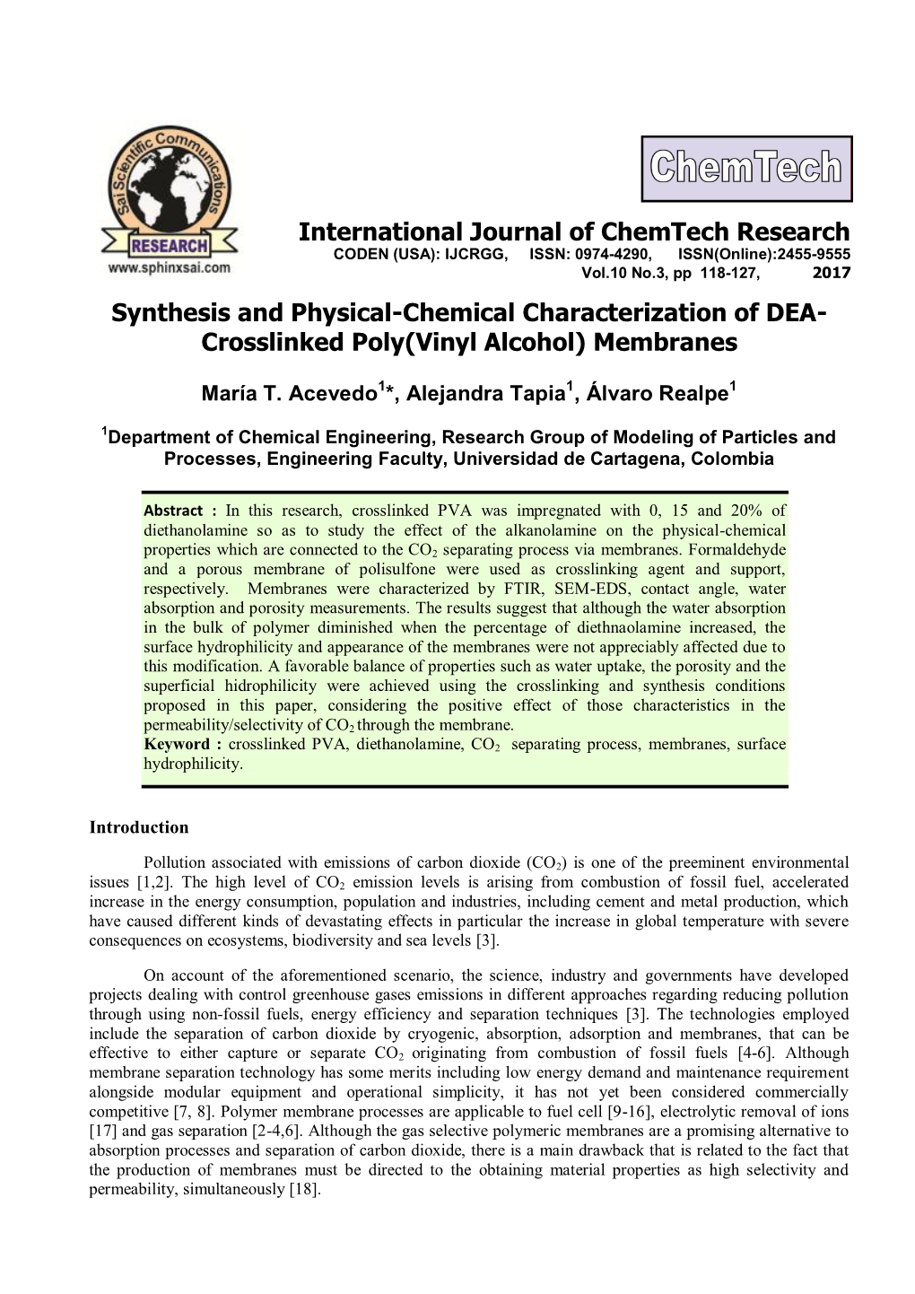 Crosslinked Poly(Vinyl Alcohol) Membranes