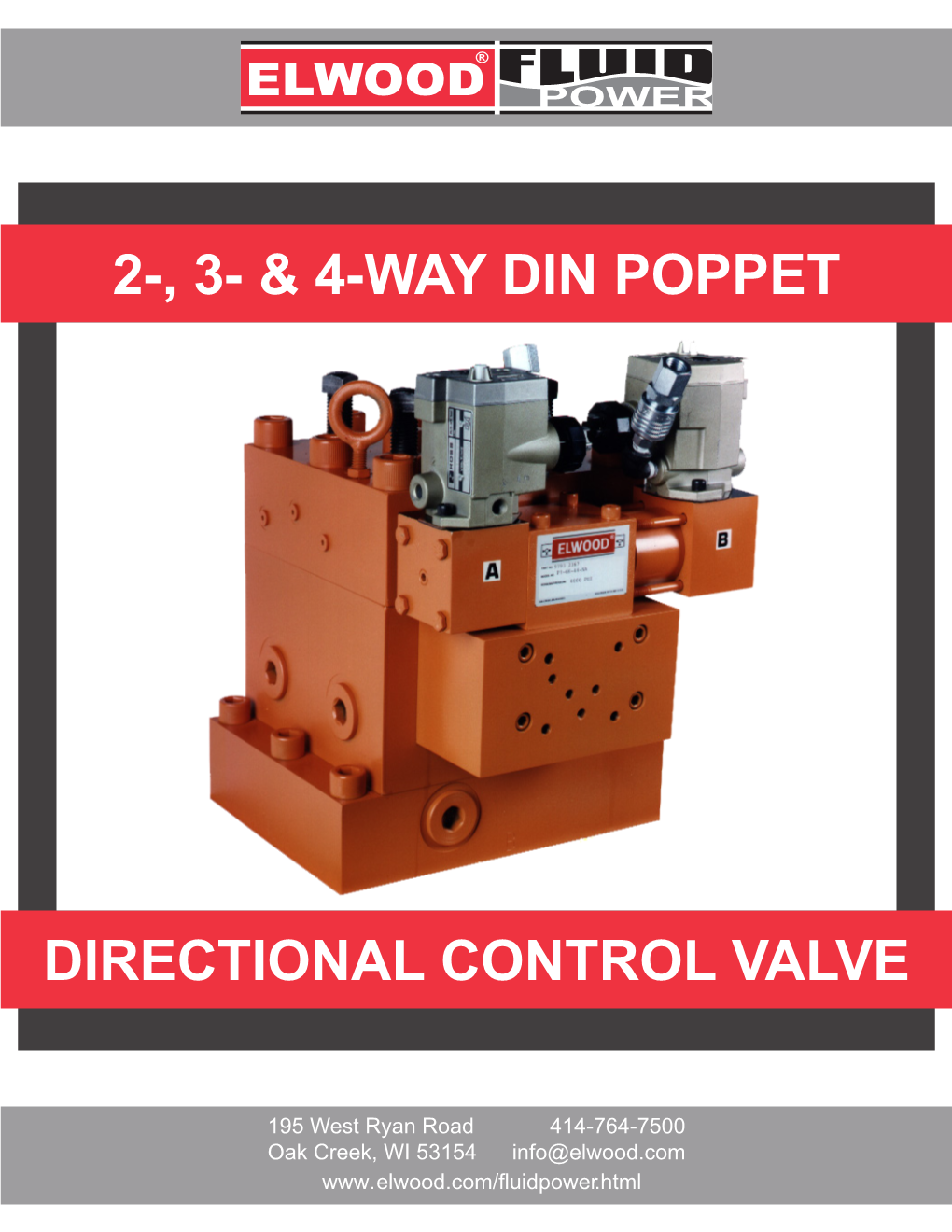 Directional Control Valve 2-, 3- & 4-Way Din Poppet