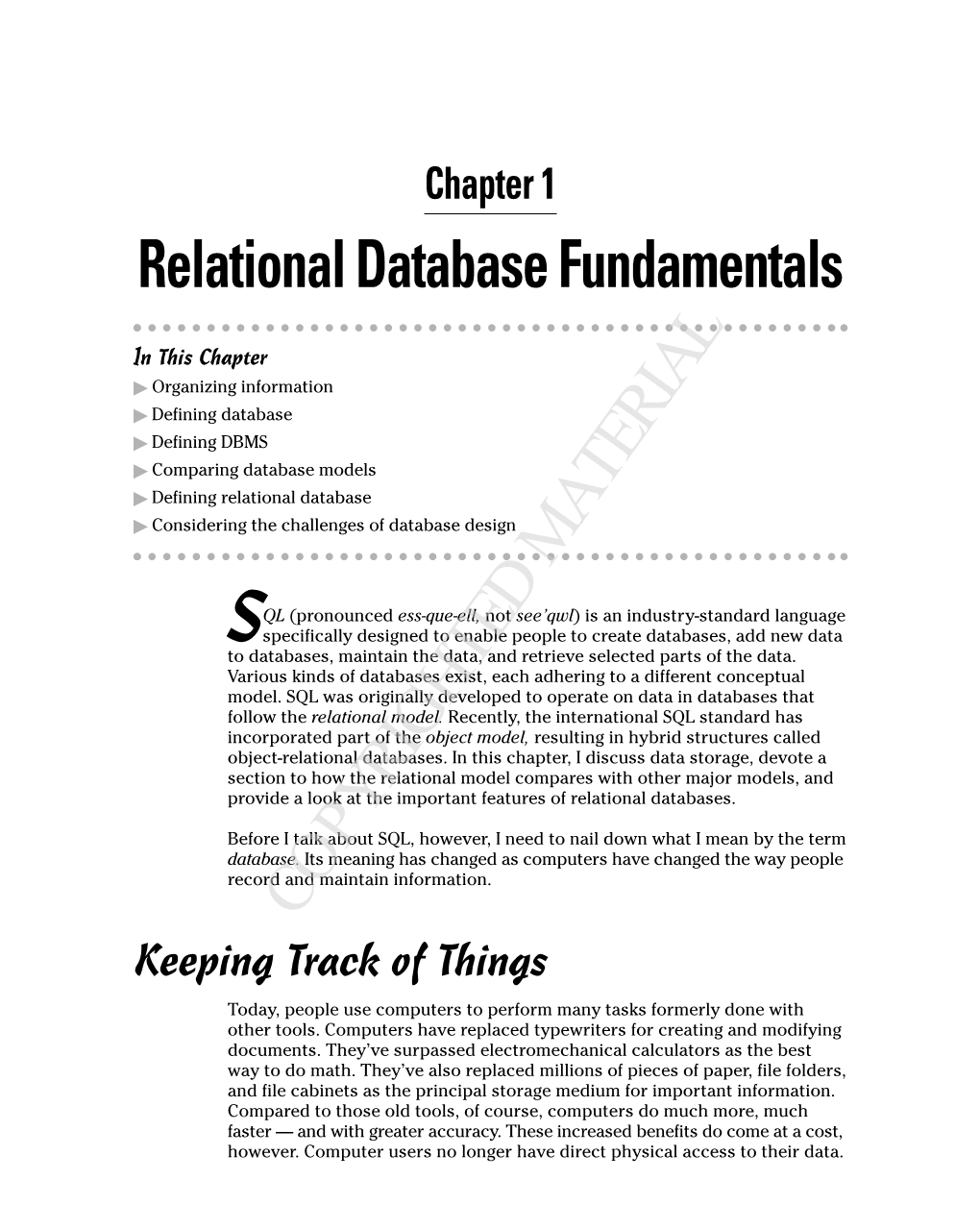 Relational Database Fundamentals