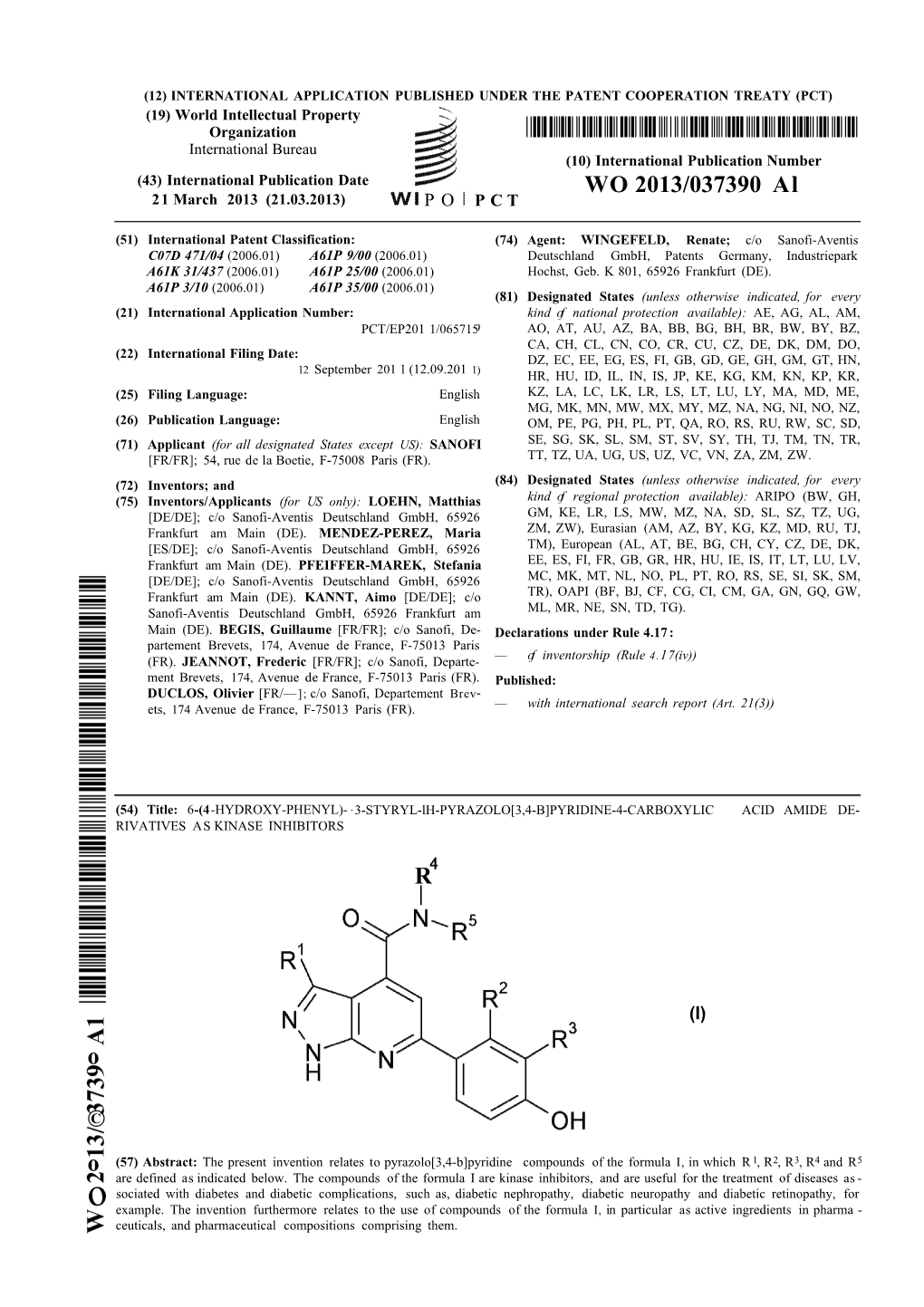 WO 2013/037390 Al R