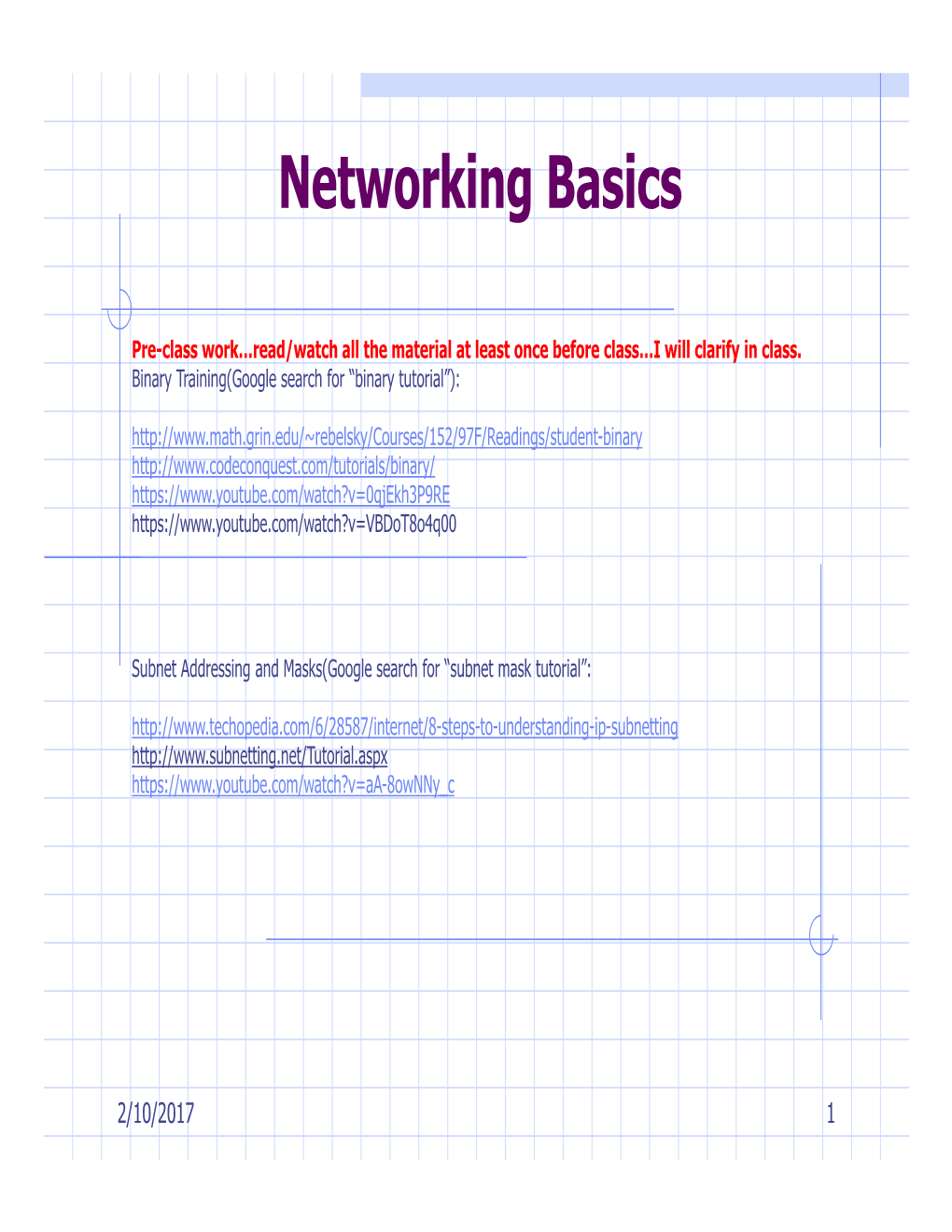 Networking Basics