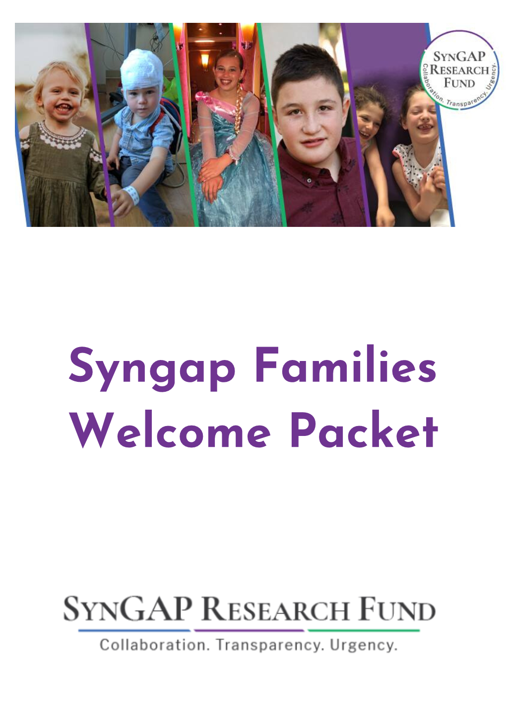 Syngap Families Welcome Packet Welcome