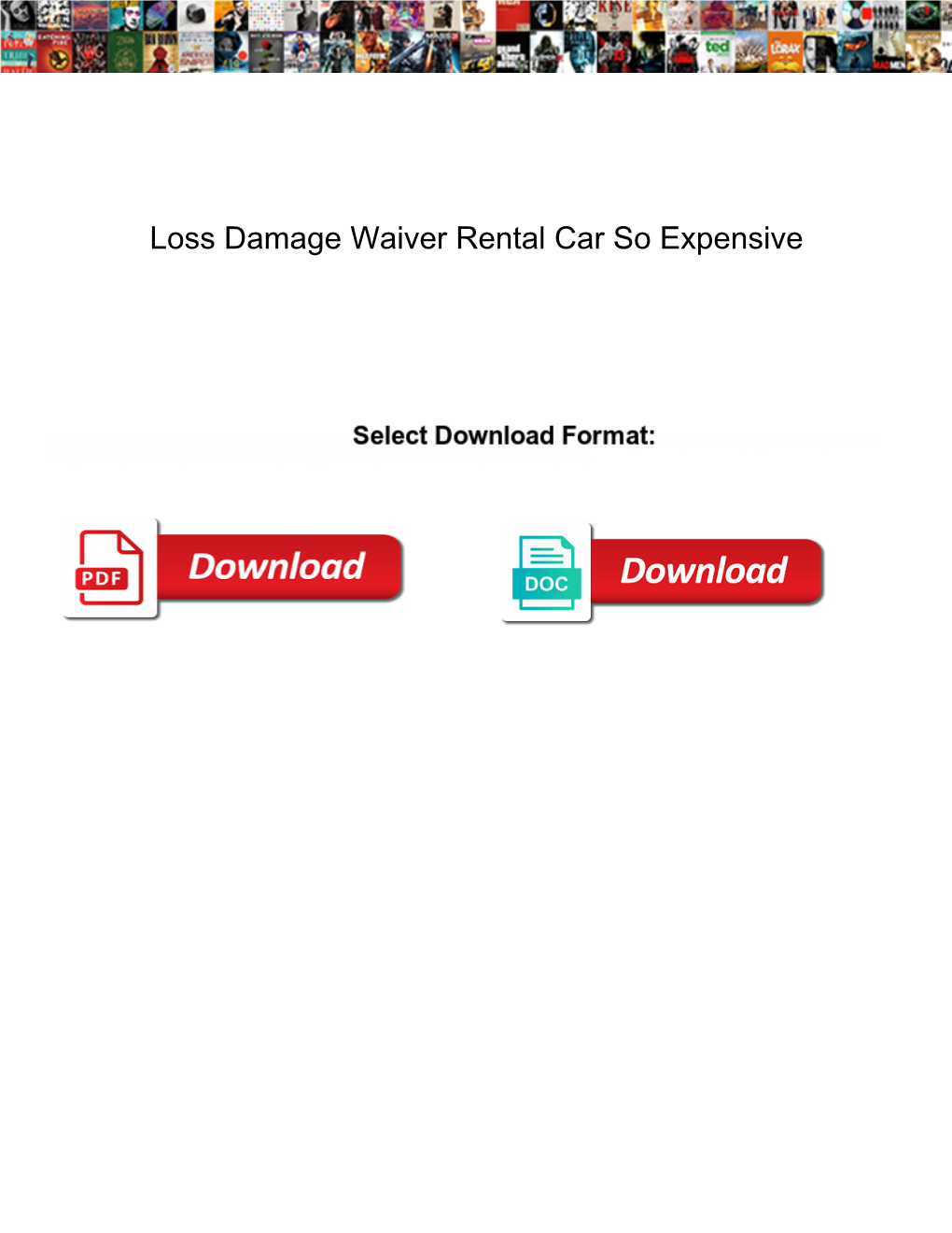 Loss Damage Waiver Rental Car So Expensive