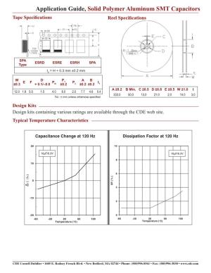 Solid Polymer Aluminum SMT Capacitors Tape Speciﬁcations Reel Speciﬁcations