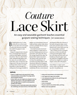 An Easy and Wearable Garment Teaches Essential Guipure Sewing Techniques | by Susan Khalje