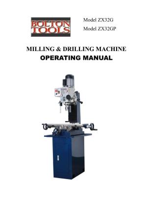 Milling & Drilling Machine Operating Manual