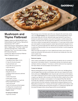 Mushroom and Thyme Flatbread