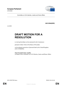 En En Draft Motion for a Resolution
