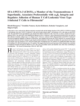 Fibronectin Leukemia Virus Type 1-Infected T Cells to Regulates