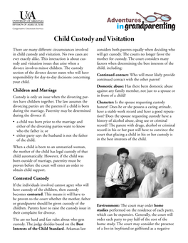 Child Custody and Visitation