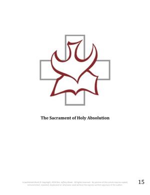 The Sacrament of Holy Absolution