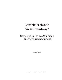 Gentrification in West Broadway?