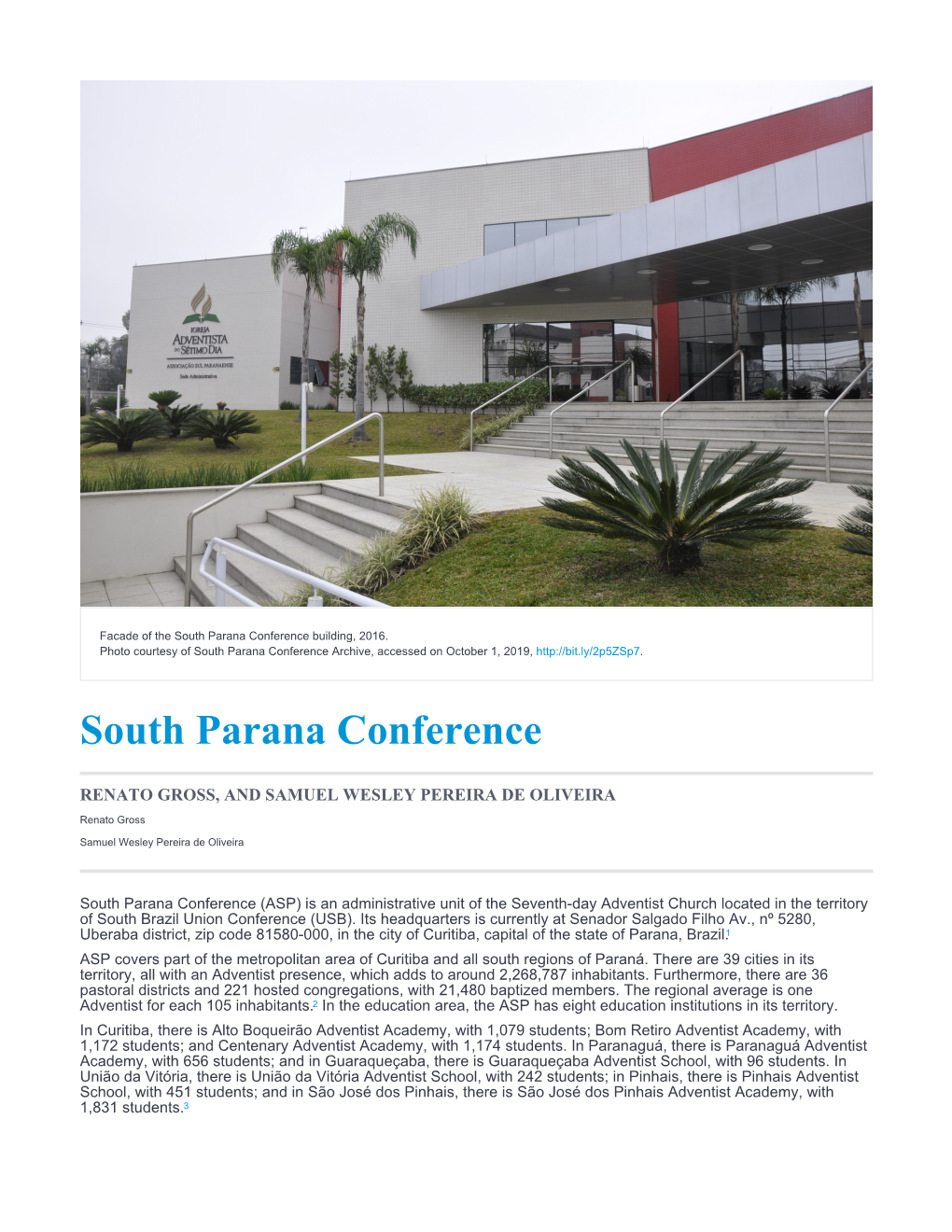 South Parana Conference Building, 2016