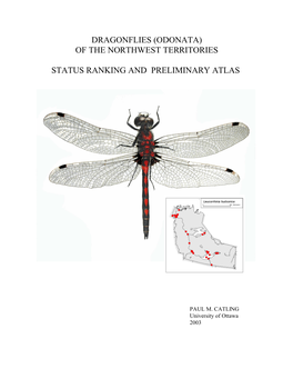 Dragonflies (Odonata) of the Northwest Territories Status Ranking And