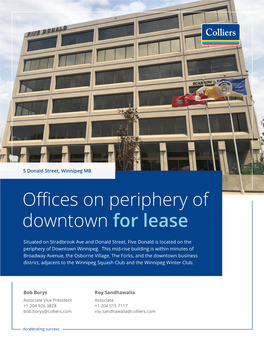 Offices on Periphery of Downtown for Lease