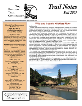 2007 Fall Trail Notes