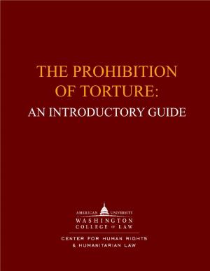 Publicationsthe Prohibition of Torture
