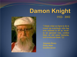 Damon Knight Memorial Grand Master”