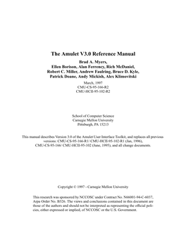 The Amulet V3.0 Reference Manual Brad A