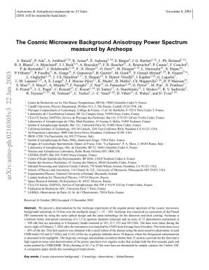 The Cosmic Microwave Background Anisotropy Power Spectrum Measured by Archeops 3
