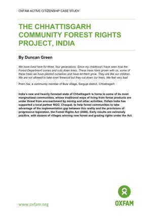 The Chhattisgarh Community Forest Rights Project, India