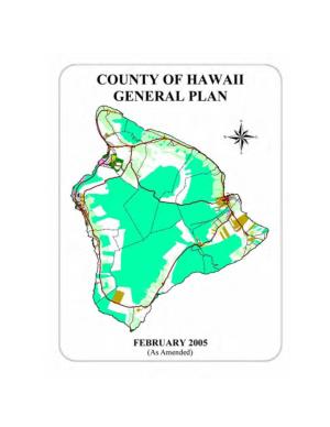 General Plan for the County of Hawai'i