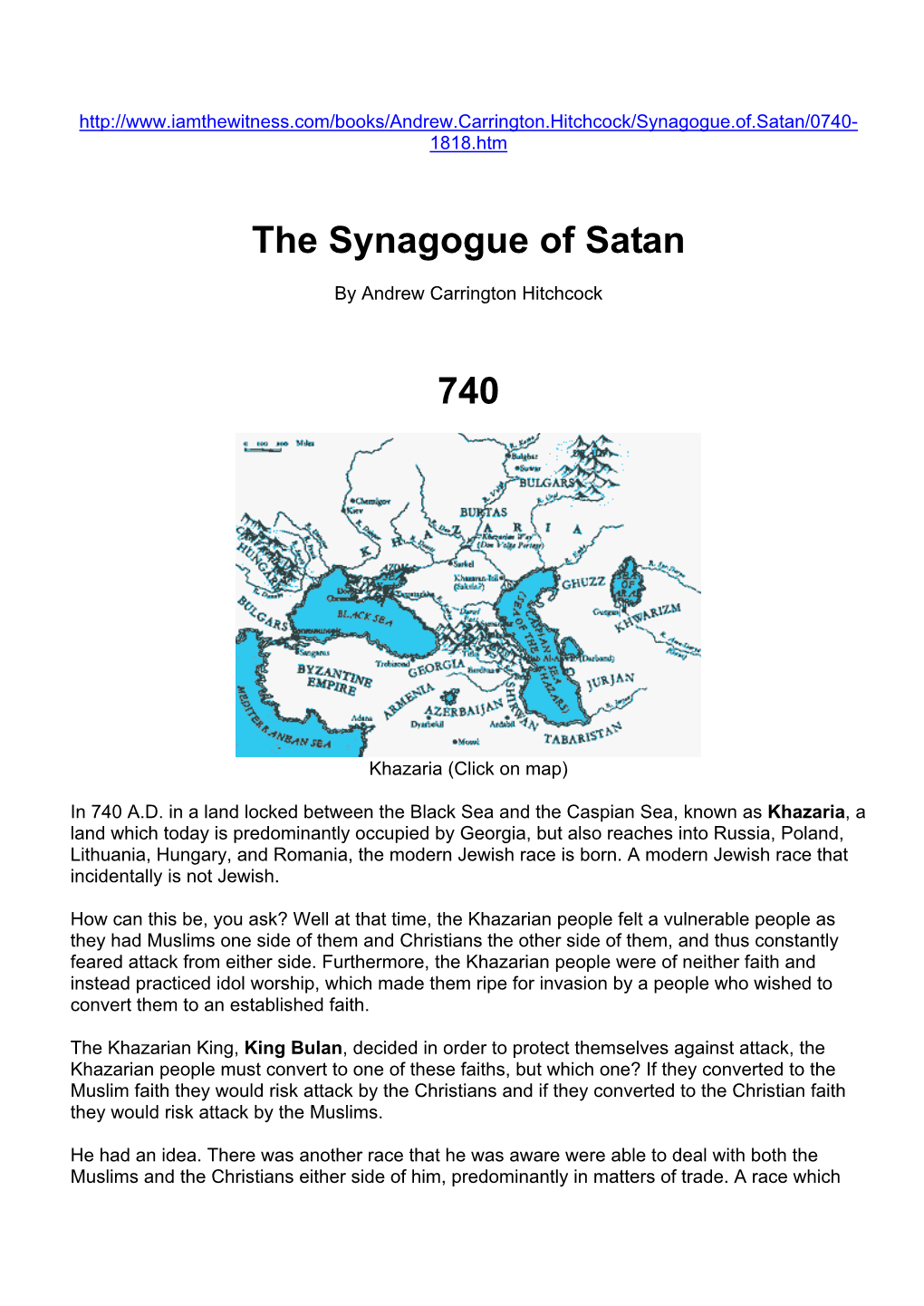 The Synagogue of Satan