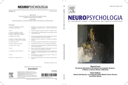 NEUROPSYCHOLOGIA 83 Volume 83 , March 2016