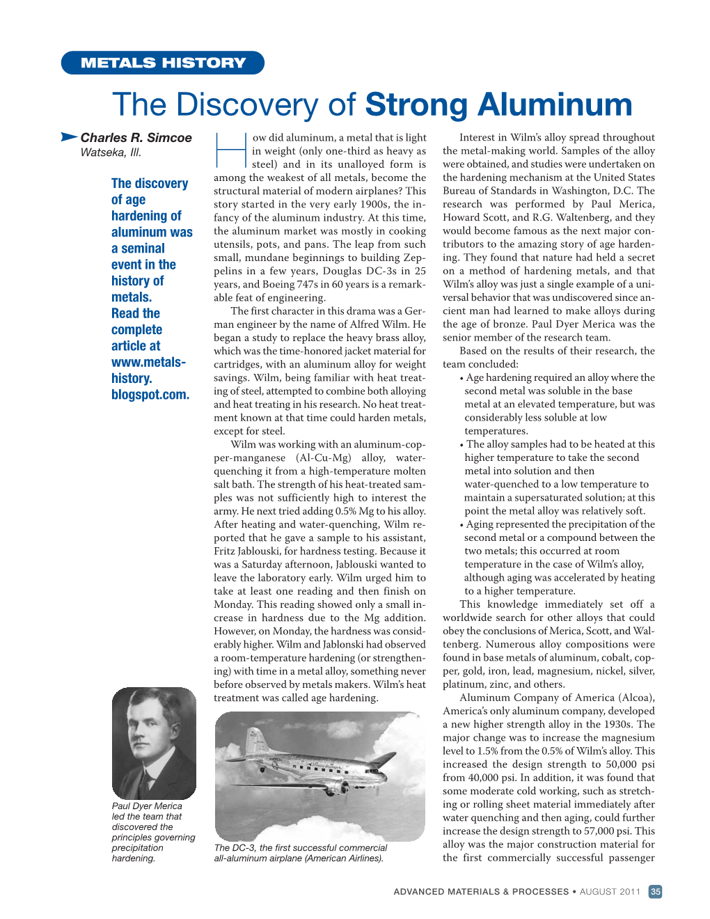 The Discovery of Strong Aluminum