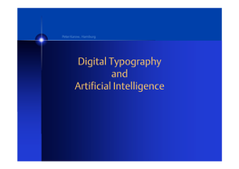 Digital Typography and Artificial Intelligence